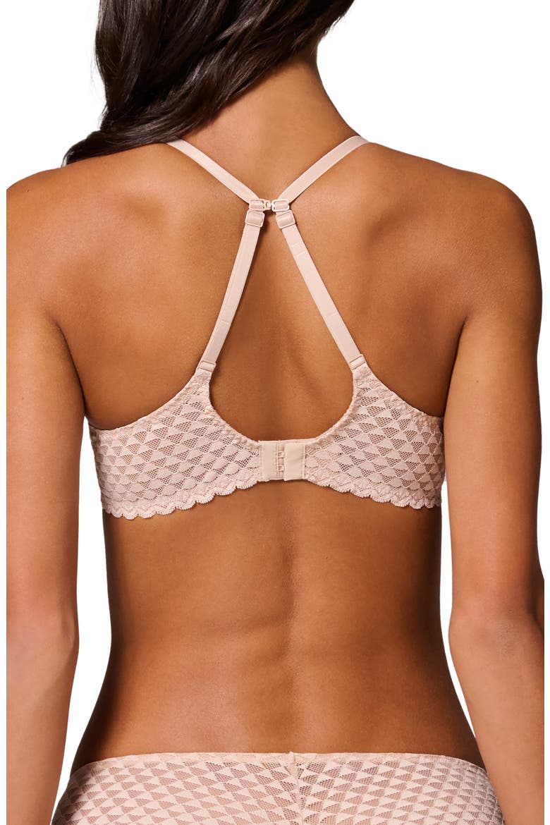Subtile 3D Underwire Plunge Bra, Alternate, color, PEAU ROSE