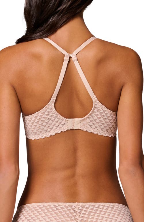 Simone Perele Subtile 3d Underwire Plunge Bra In Peau Rose
