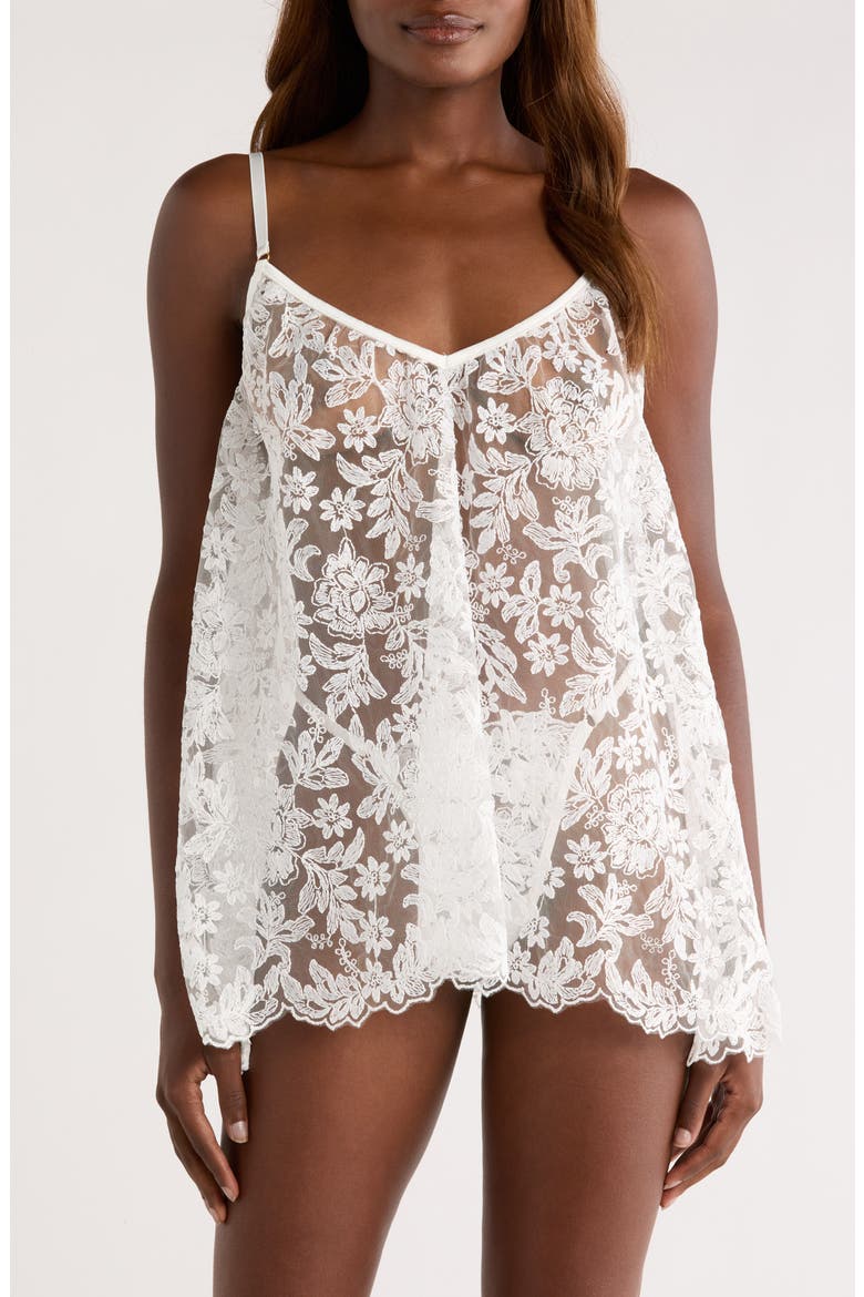 Floral Slip, Main, color, WHITE