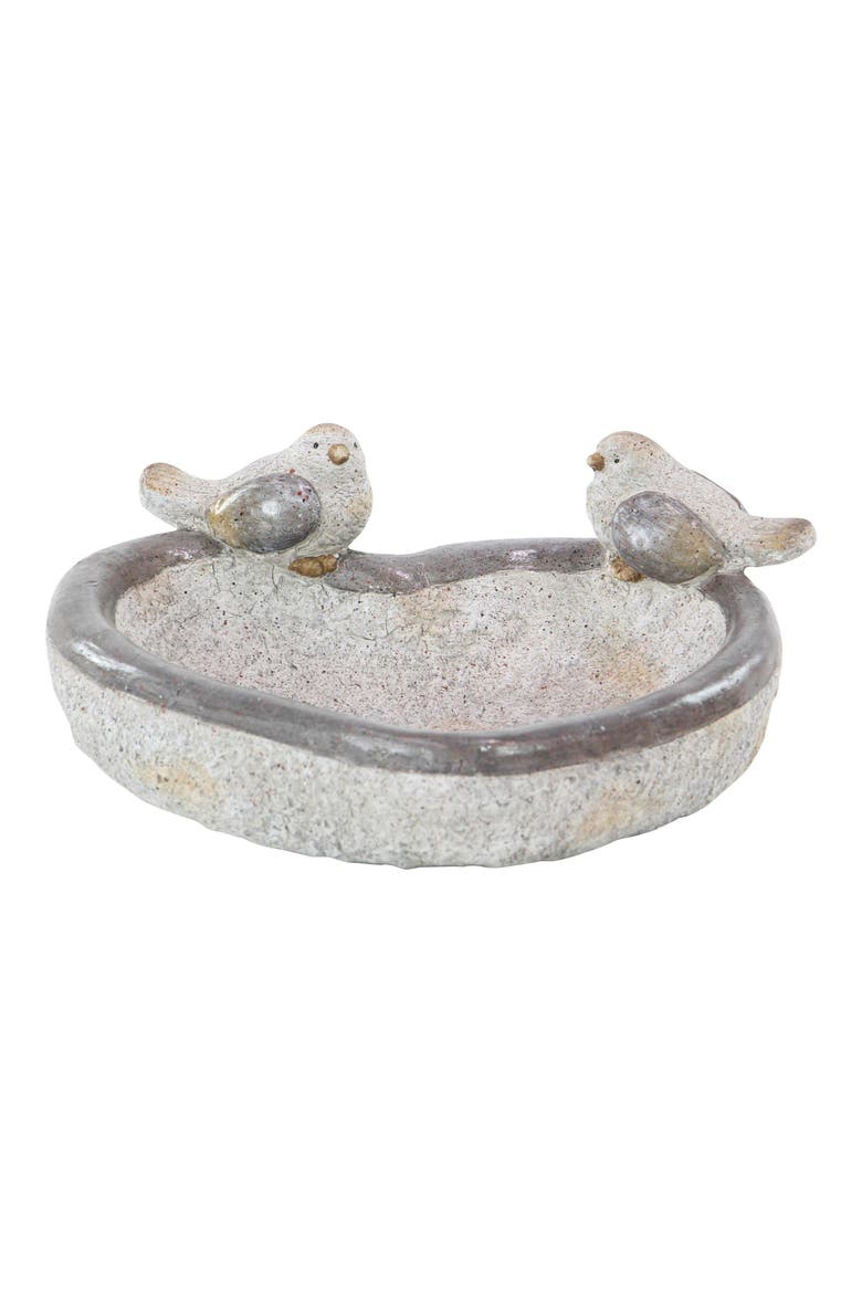 Country Polystone Bird Heart Bowl, Main, color, GRAY