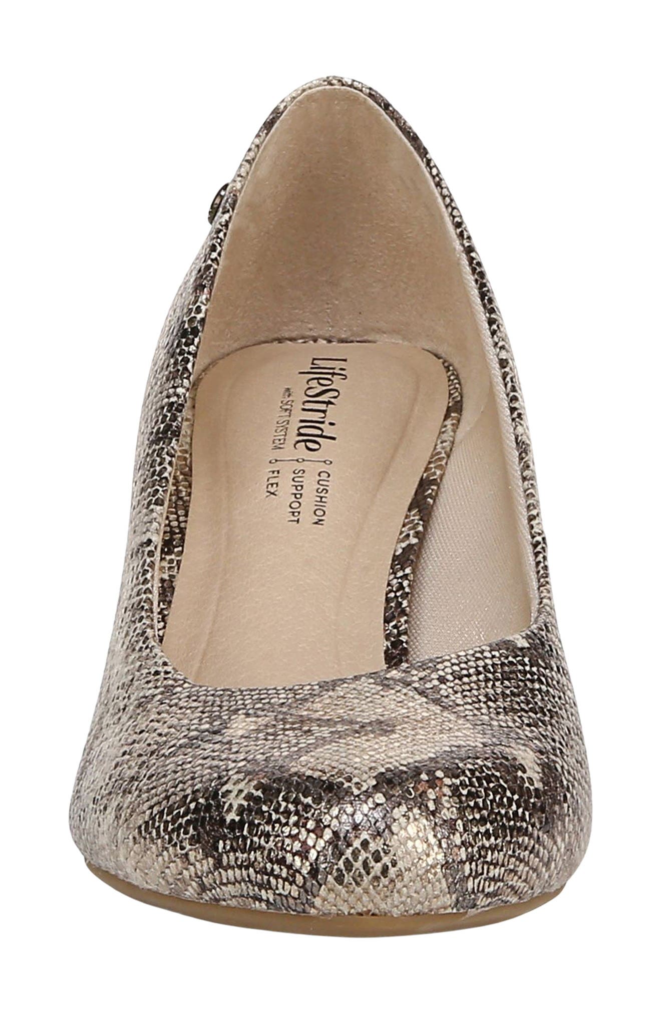 LifeStride Parigi Snake Embossed Pump, Alternate, color, Taupe