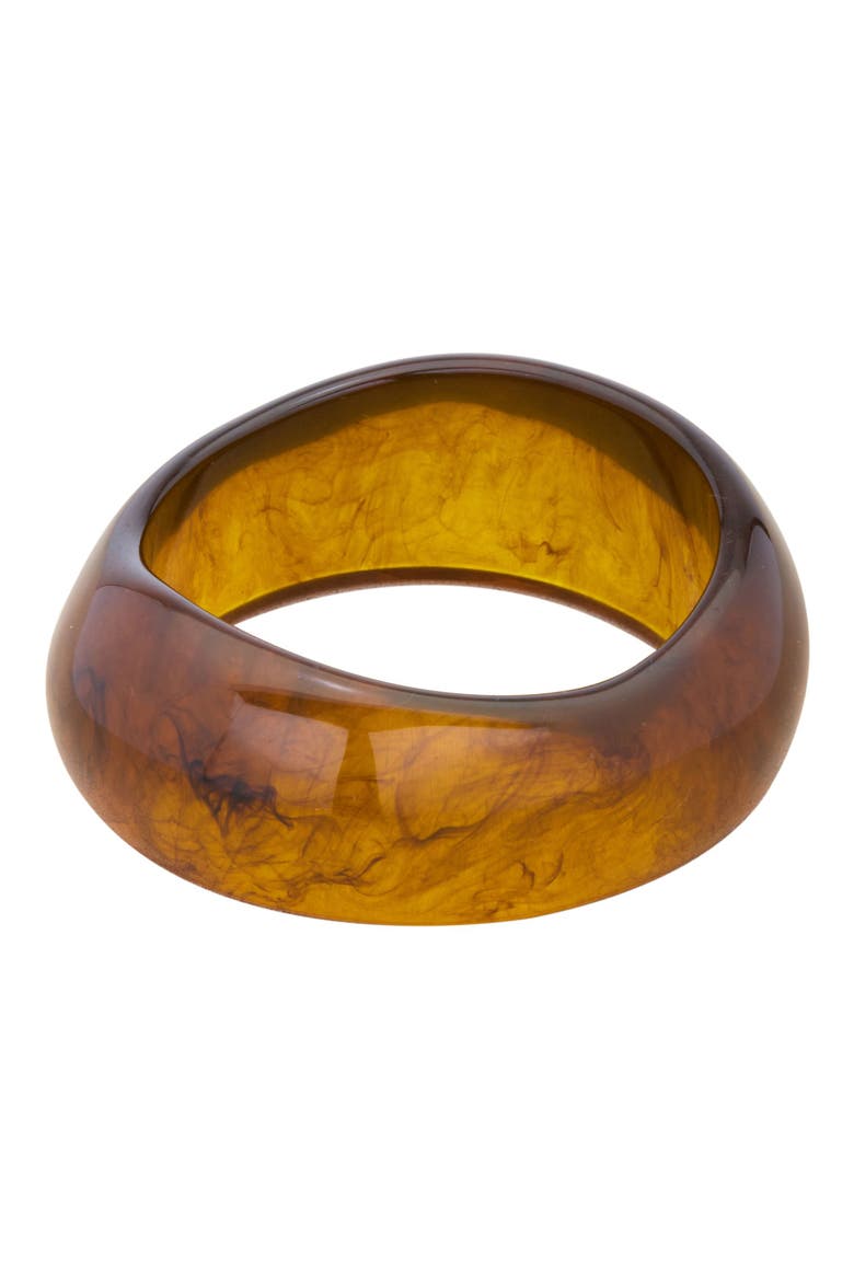 Brown Lucite® Bangle, Main, color, BROWN
