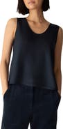 Eileen Fisher Scoop Neck Silk Tank