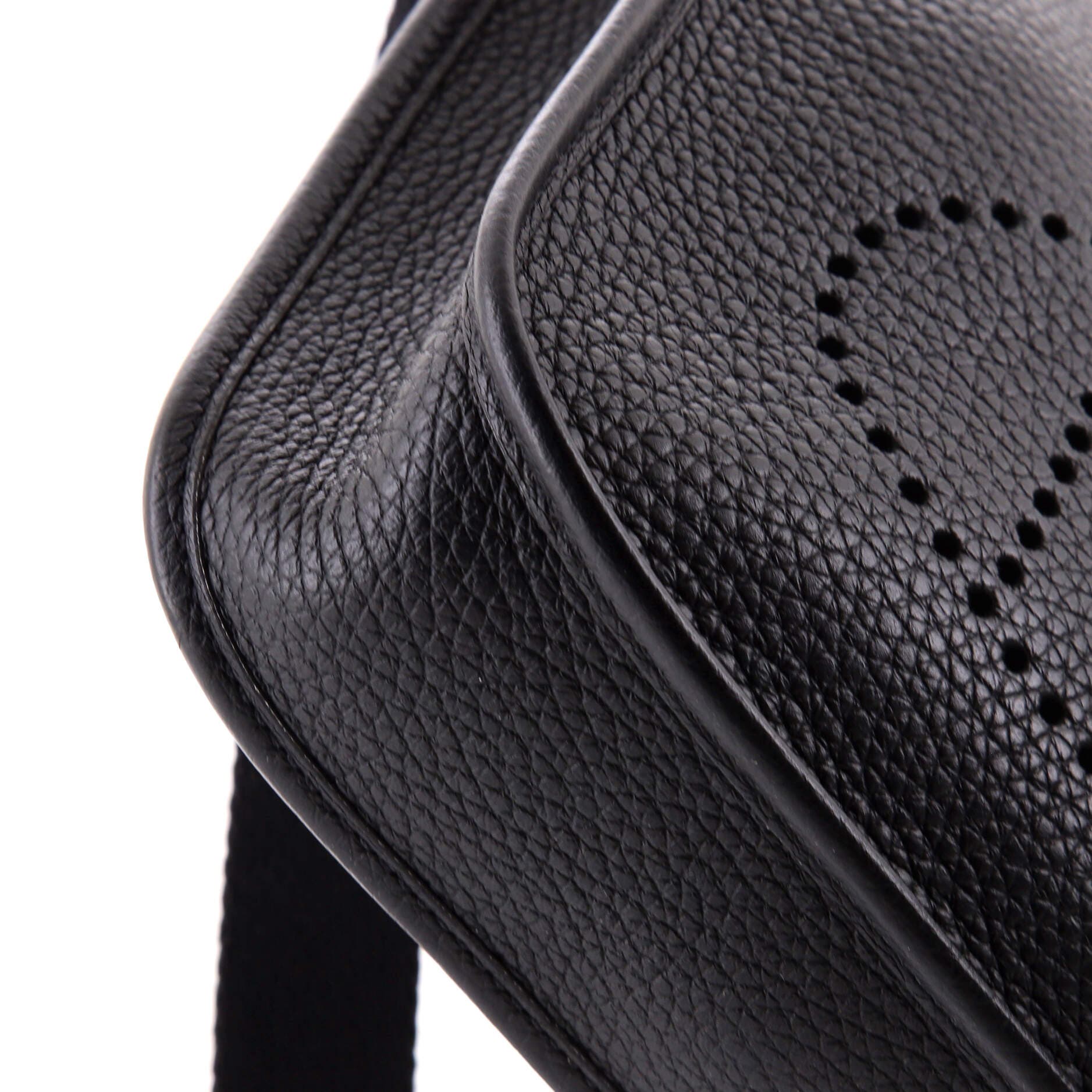 Pre-Owned Hermes Evelyne Bag Gen III Clemence TPM, Alternate, color, Noir