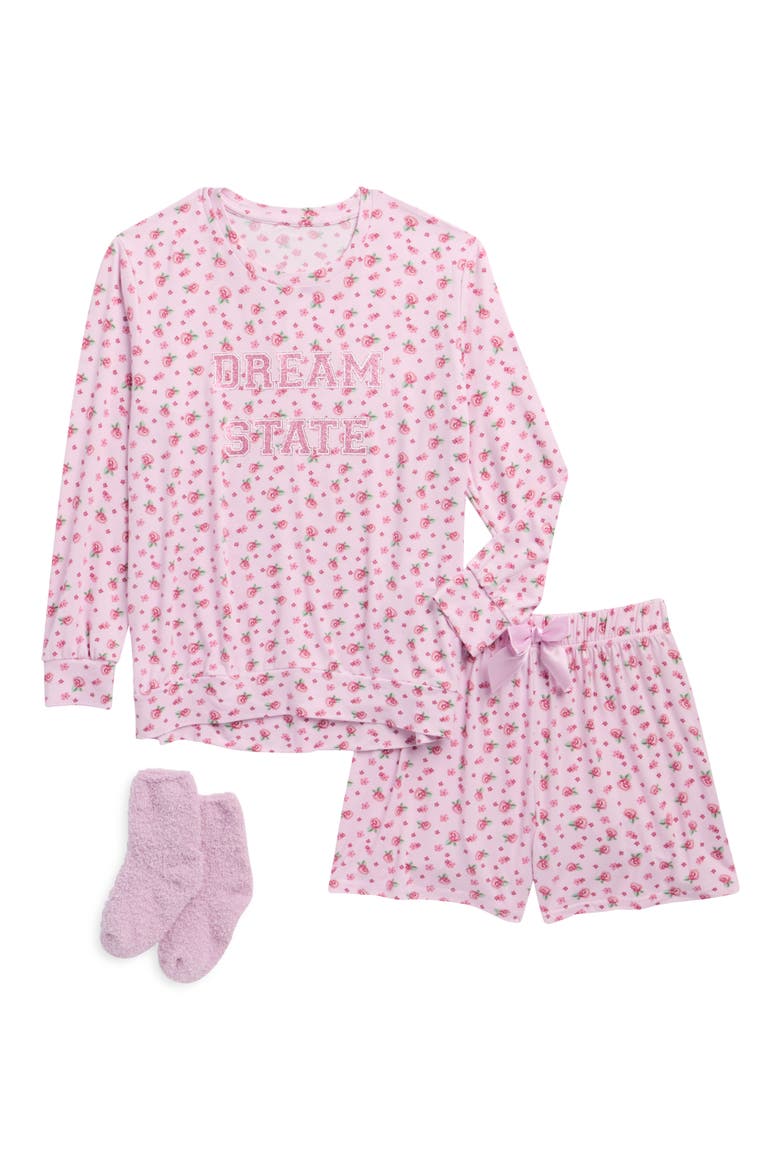 Kids' Dream State Pajamas & Socks Set, Main, color, PURPLE