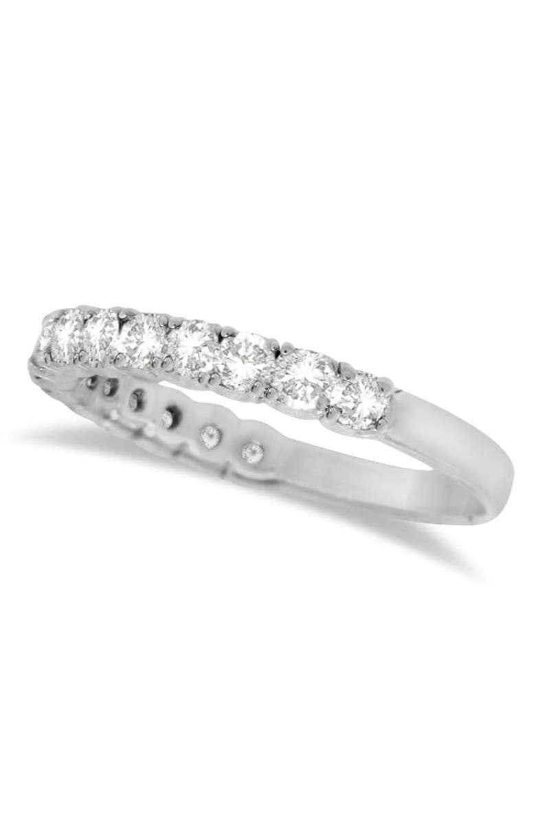 ALLUREZ Wedding Band Anniversary Ring in 14k, Alternate, color, White Gold