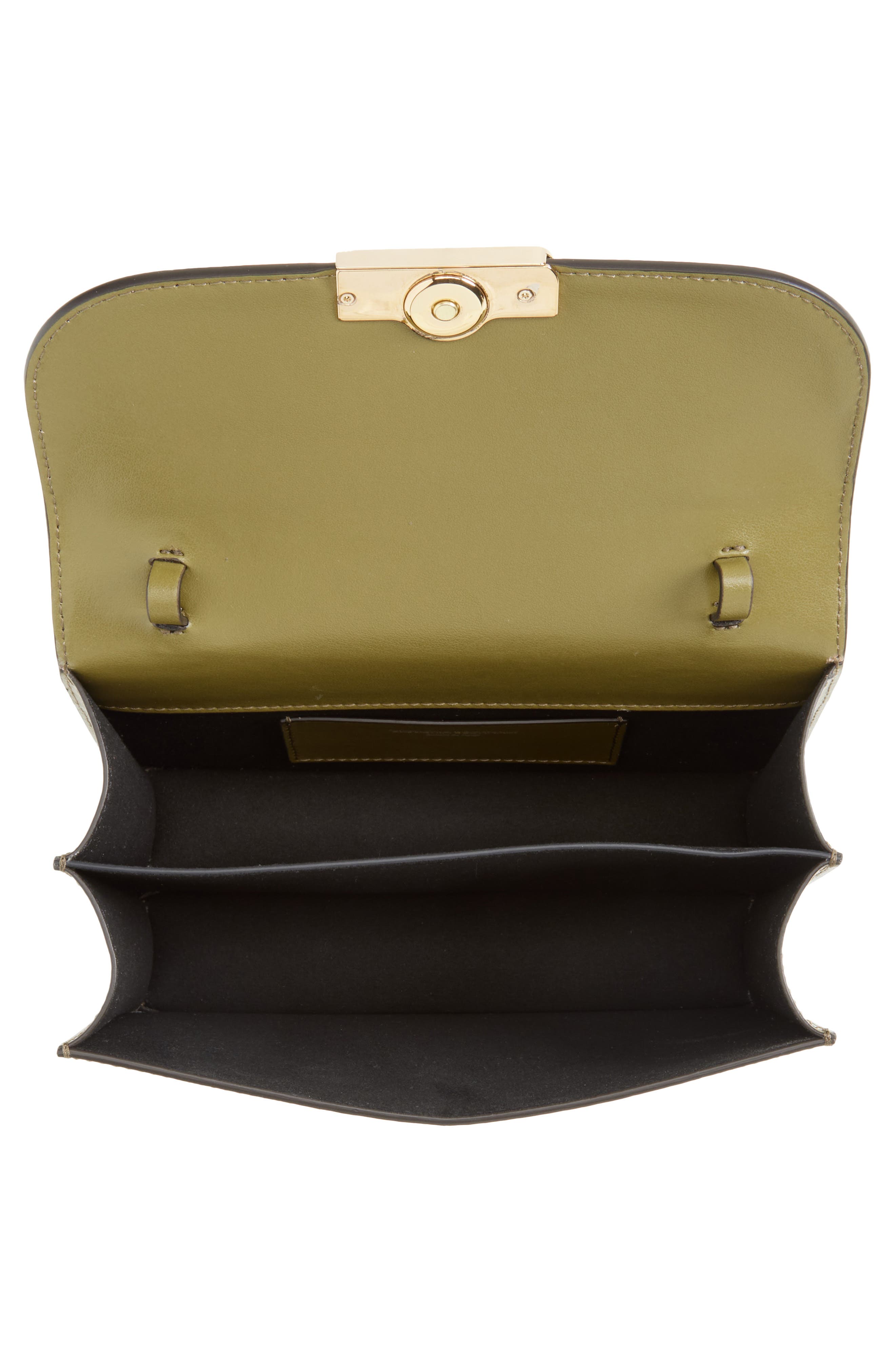 The Mini Dorian Leather Shoulder Bag, Alternate, color, CACTUS GREEN