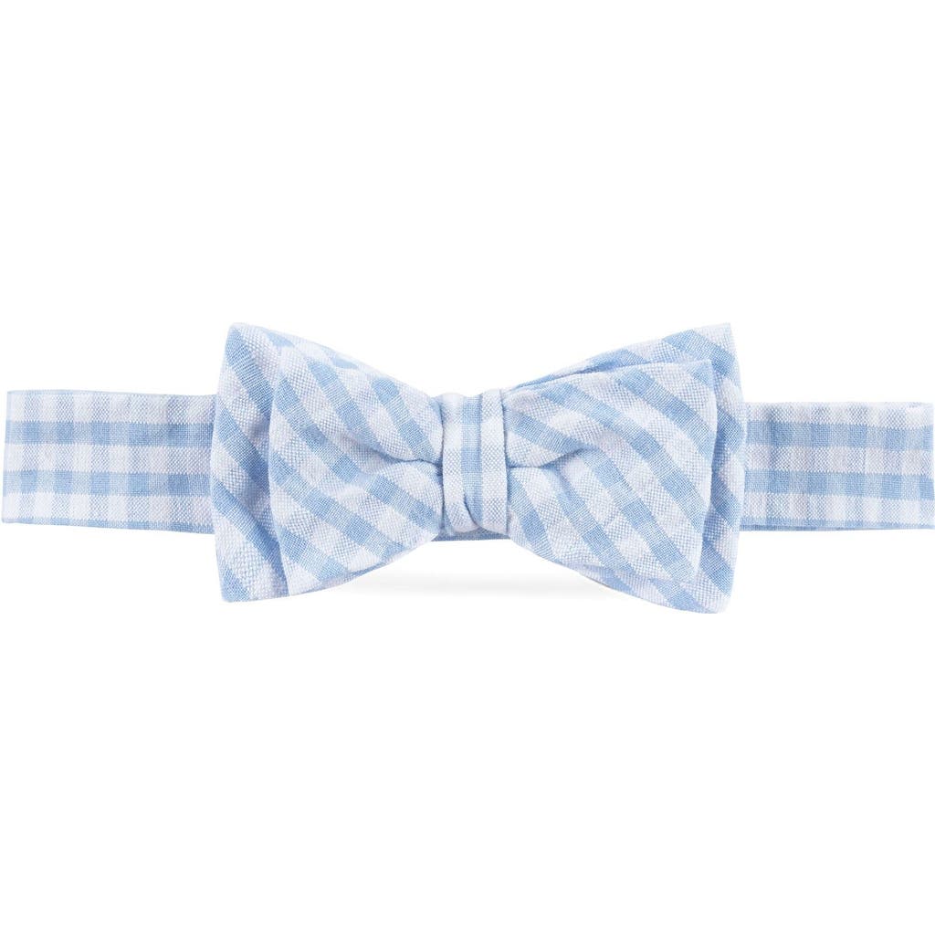 Shop Hope & Henry Boys' Seersucker Bow Tie, Kids In Classic Blue Gingham