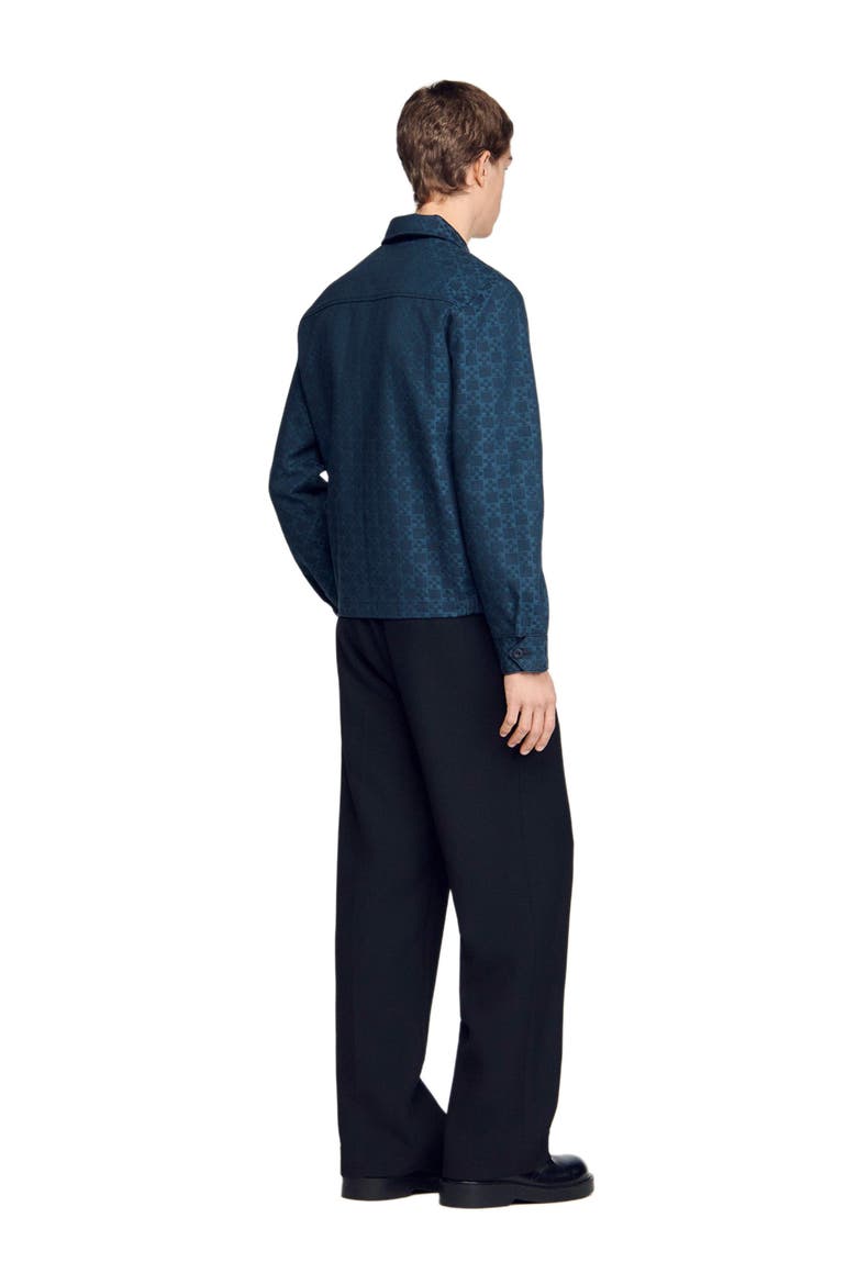 Square Cross denim jacket, Alternate, color, Navy blue