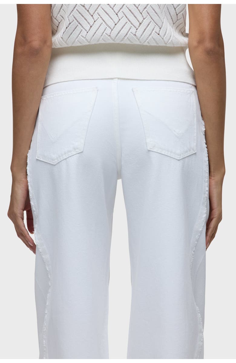 Hudson Jeans Jodie Frayed Seam Loose Wide Leg, Alternate, color, White