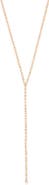 Ettika Dainty Cubic Zirconia Disc Chain Y-Necklace