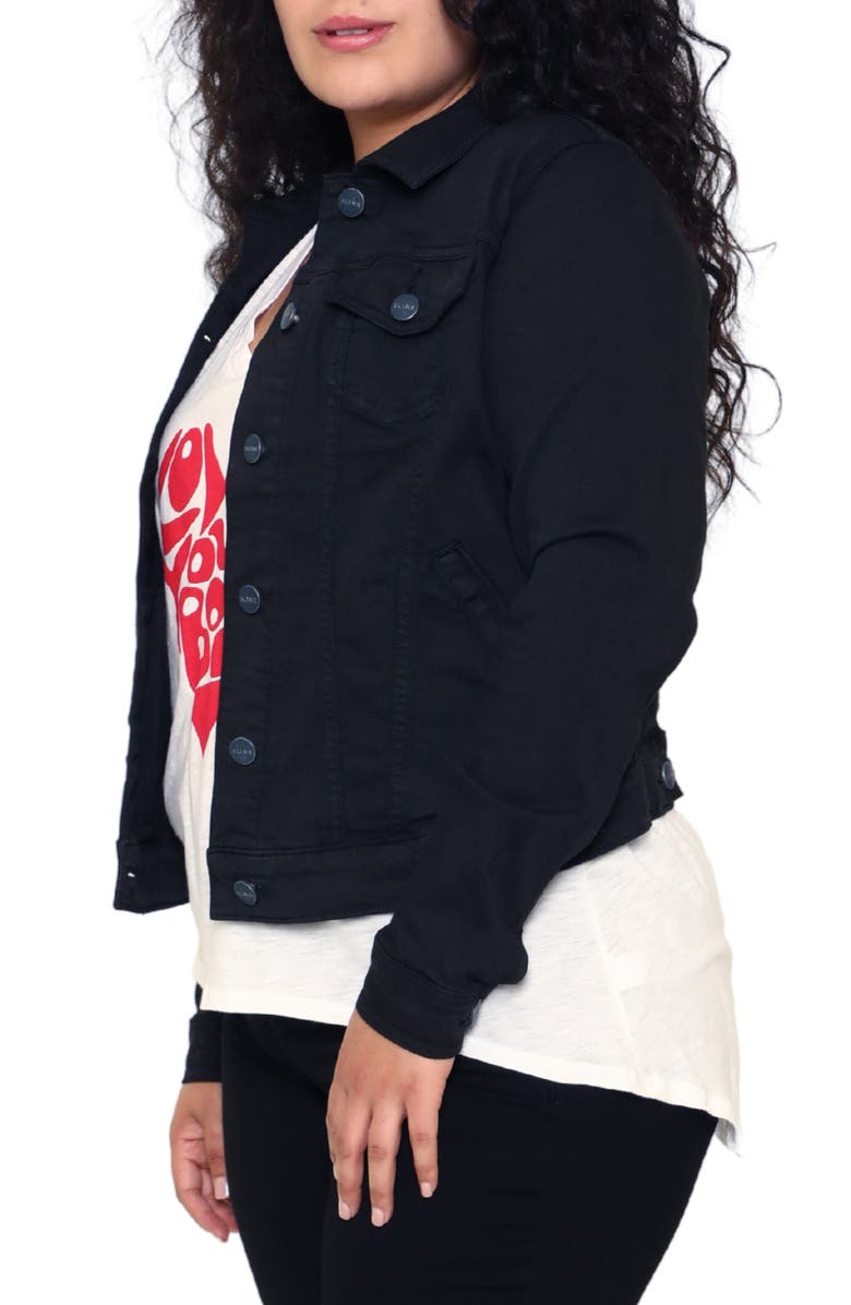 SLINK Jeans Denim Jacket, Alternate, color, Black