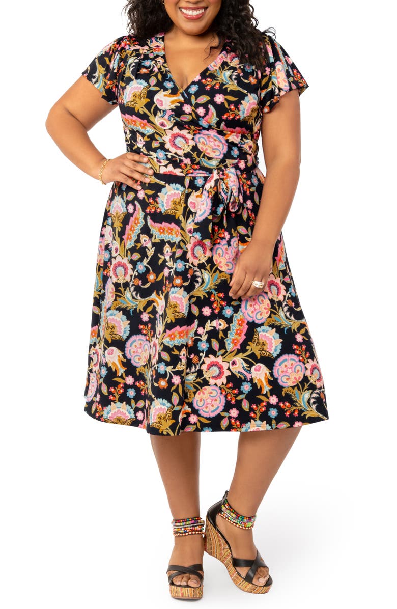Leota Monique Tie Waist A-Line Dress, Main, color,