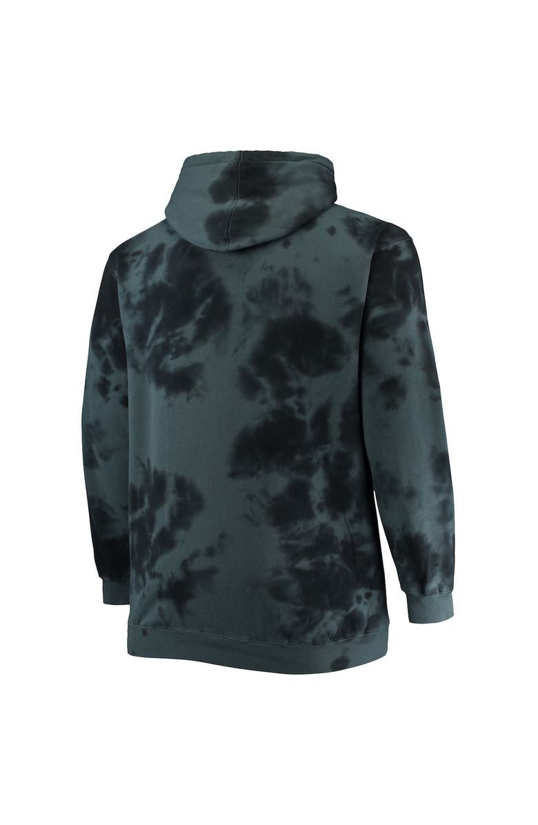 FANATICS Men's Fanatics Branded Black Brooklyn Nets Big & Tall Wordmark Cloud Dye Pullover Hoodie, Alternate, color, Black