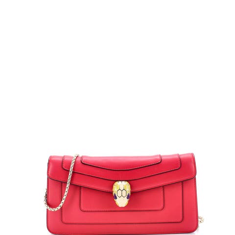 Serpenti Forever Chain Clutch Leather
