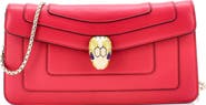 Pre-Owned Bvlgari Serpenti Forever Chain Clutch Leather