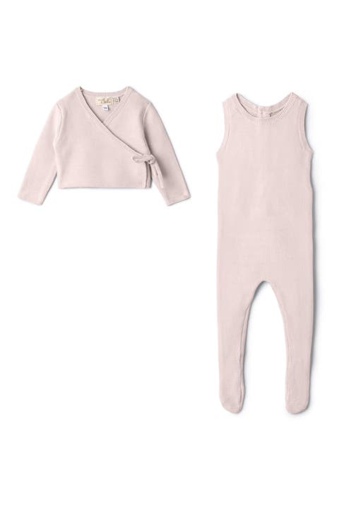 Knit Romper and Wrap Cardigan Set (Baby)