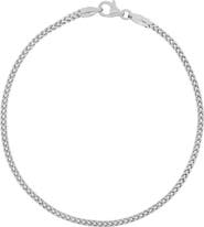 Bony Levy Men's 14K White Gold Square Wheat Chain Bracelet