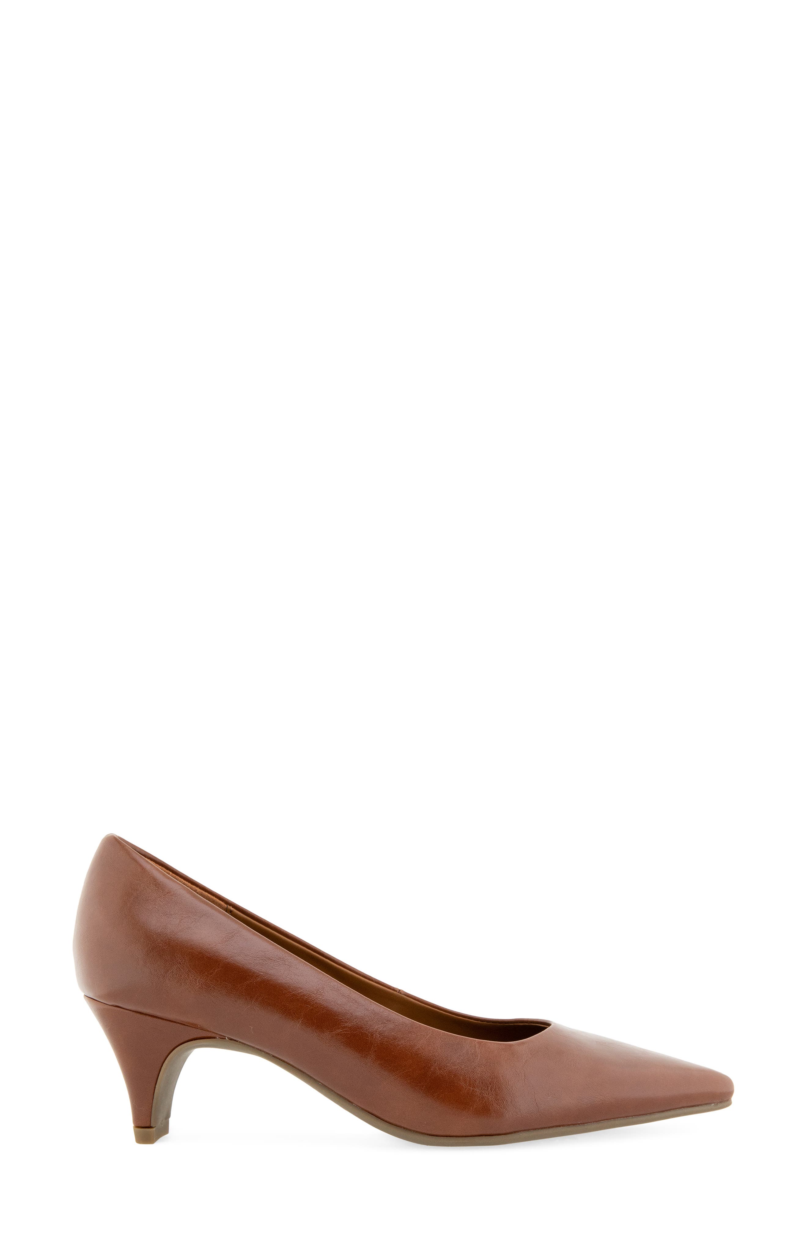 Marist Faux Leather Pump, Alternate, color, CARAMEL
