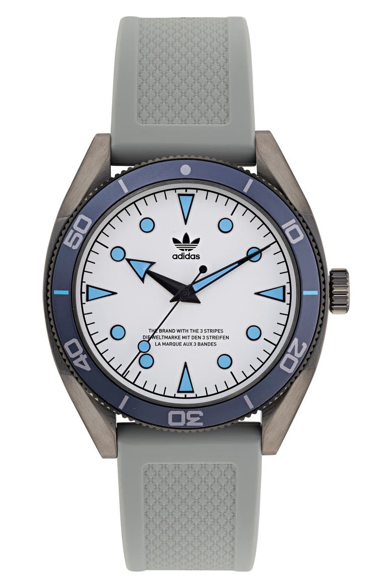 Edition Two Silicone Strap Watch, 42mm, Main, color, LIGHT BLUE