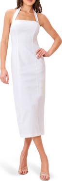 FLYING TOMATO Denim Midi Dress