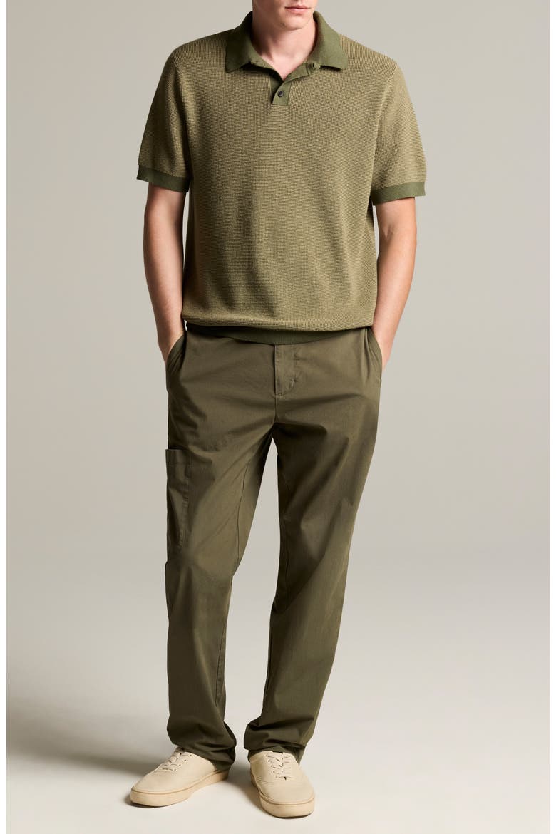 Cotton & Cashmere Polo, Alternate, color, COULTER GREEN/ DESERT
