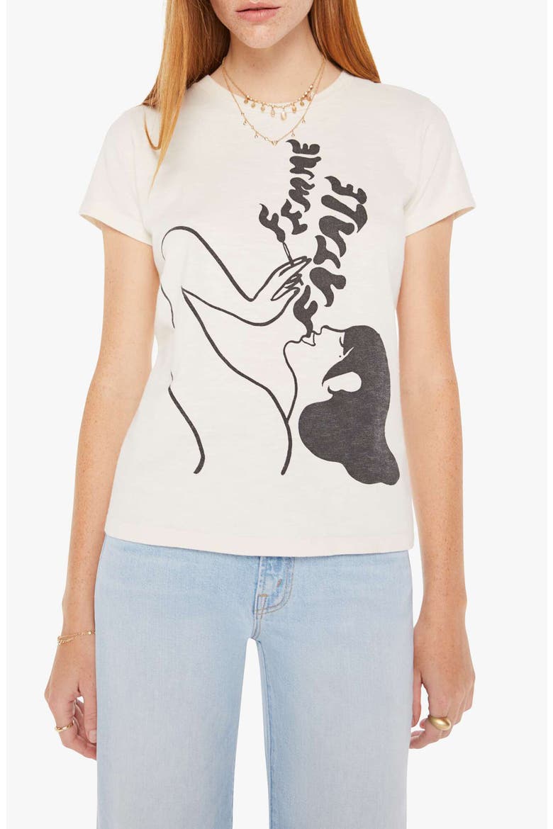 The Sinful Embroidered T-Shirt, Main, color, FEMME FATALE