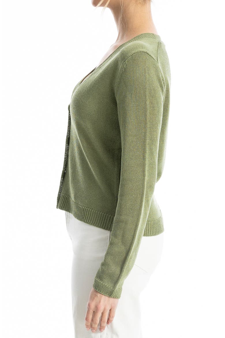 V-Neck Cardigan, Alternate, color, NEW GREEN