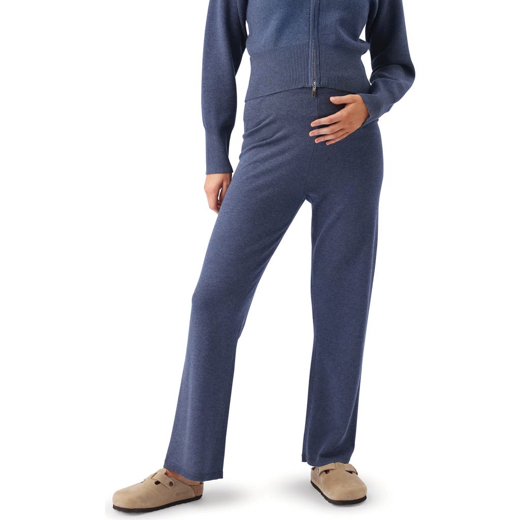 Ripe Maternity Delta Knit Pant In Blue