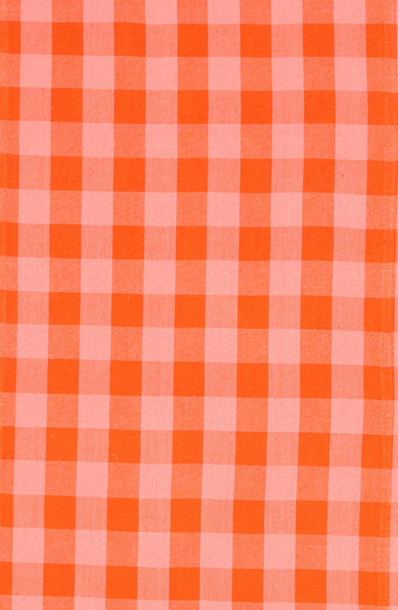 Heather Taylor Home Gingham Guava Table Runner, Alternate, color, Guava