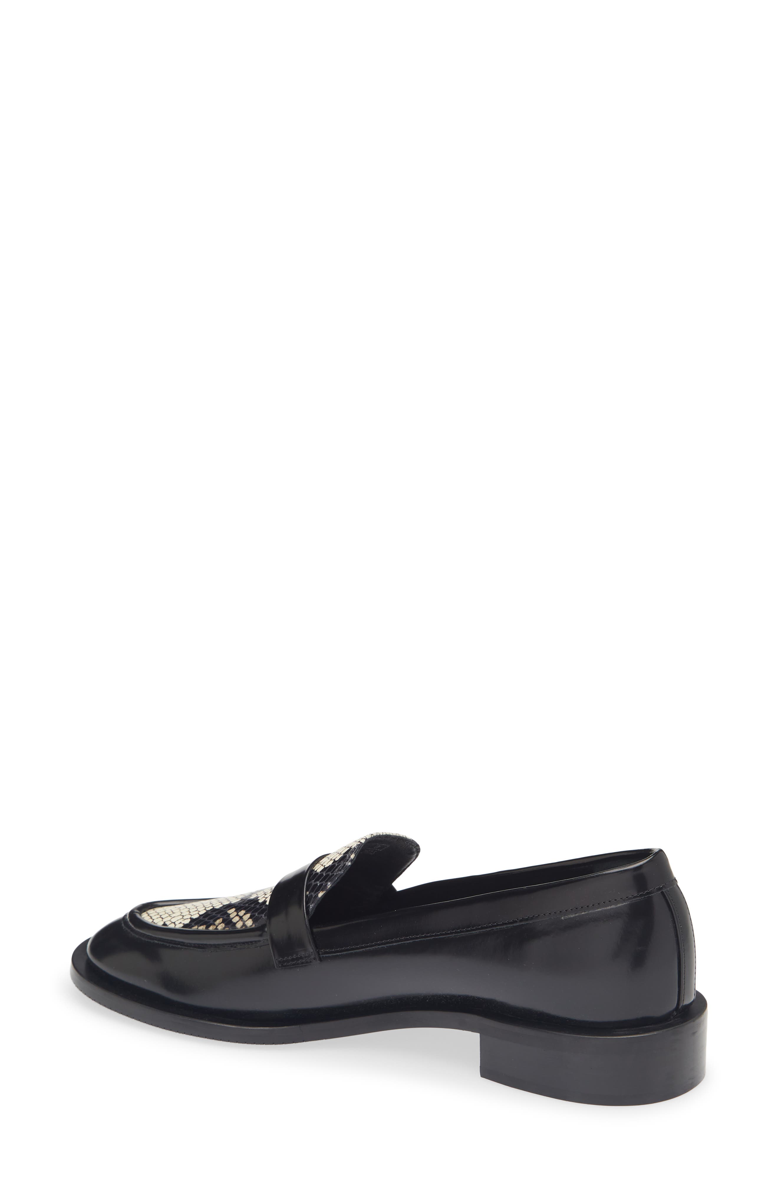 Palmer Snakeskin Embossed Loafer, Alternate, color, BLACK/ NEW ROCCIA