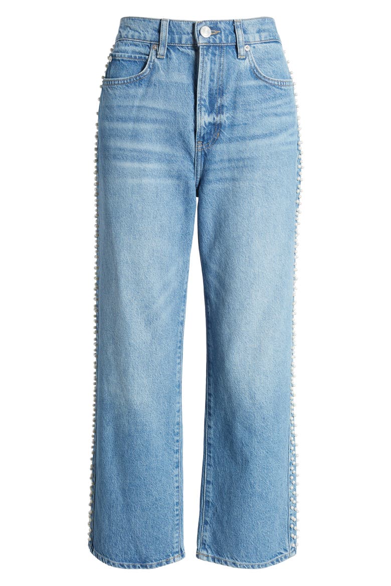 Atelier Le Jane High Waist Ankle Straight Leg Jeans, Alternate, color, DAYLIGHT PEARL