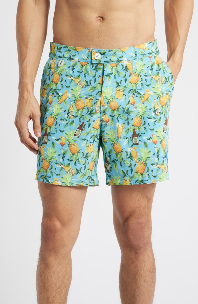 Tommy Bahama Amalfi Coast Island Brews Swim Trunks, Main, color, Air Blue
