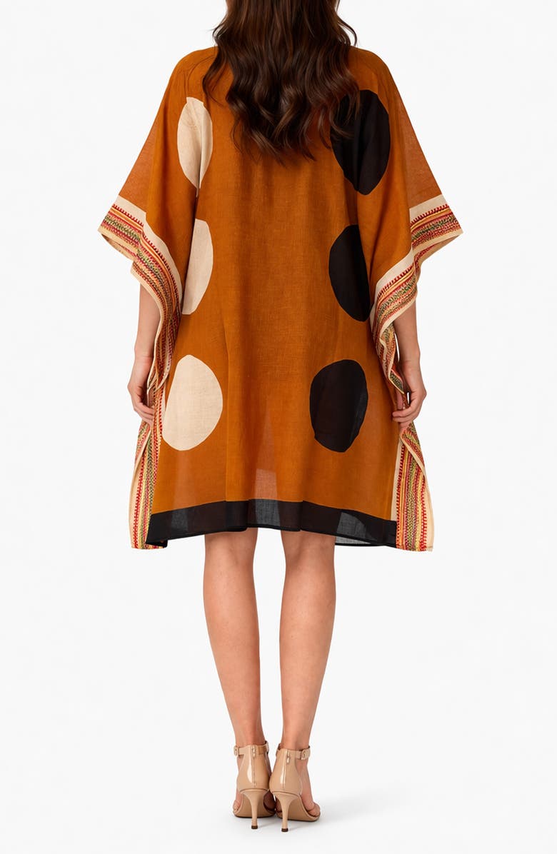 RANEES <p>Cotton Poncho Cover-up</p>, Alternate, color, Brown