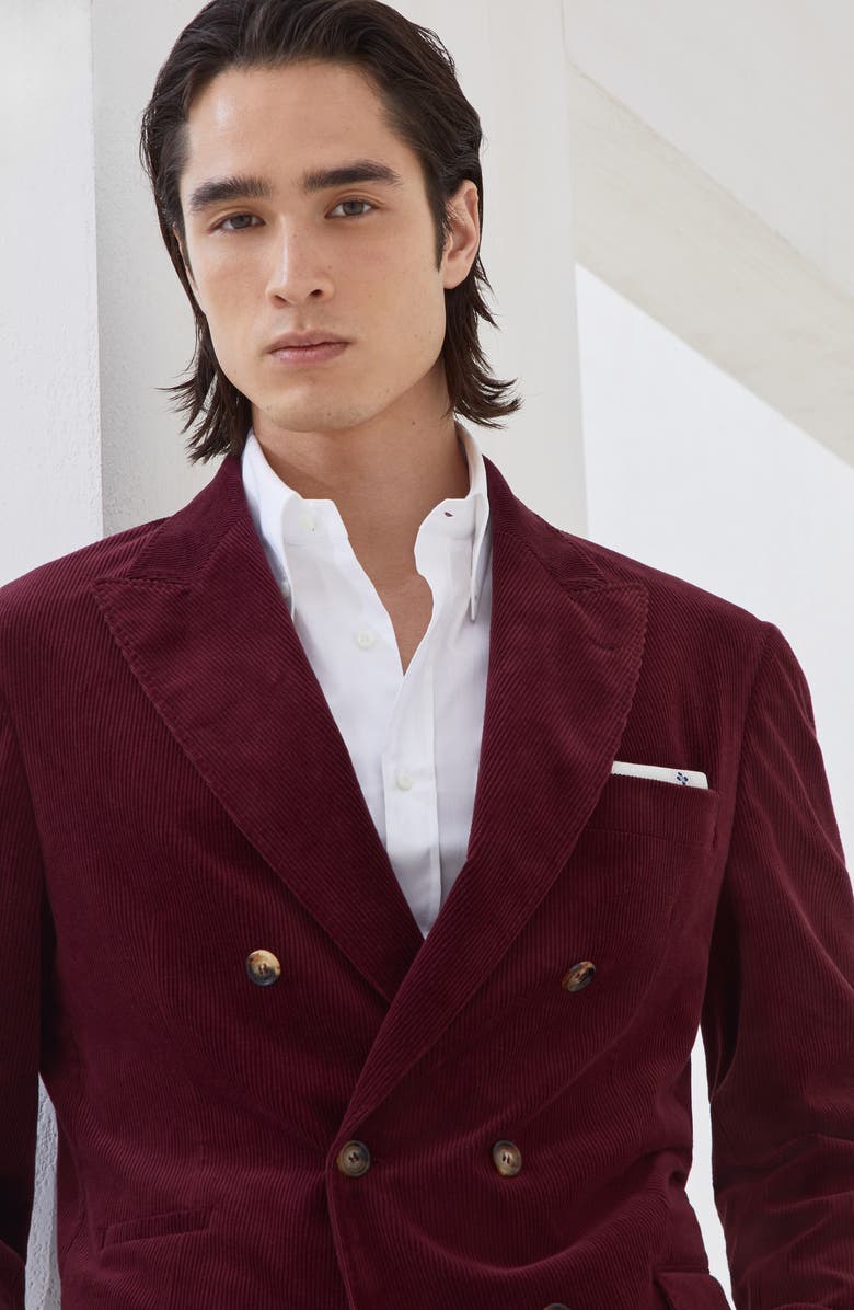 Brunello Cucinelli Uconstructed blazer, Alternate, color, Amaranth