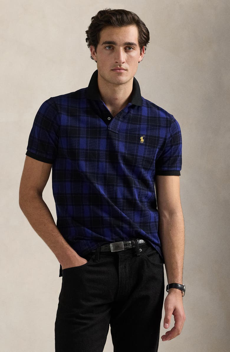Polo Ralph Lauren Plaid Cotton Piqué Polo, Alternate, color,