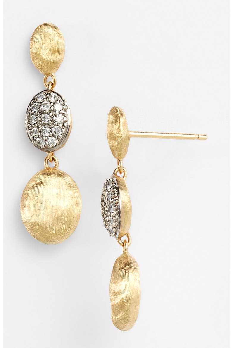 Siviglia 18K Yellow Gold & Diamond Triple Drop Earrings, Main, color, YELLOW GOLD