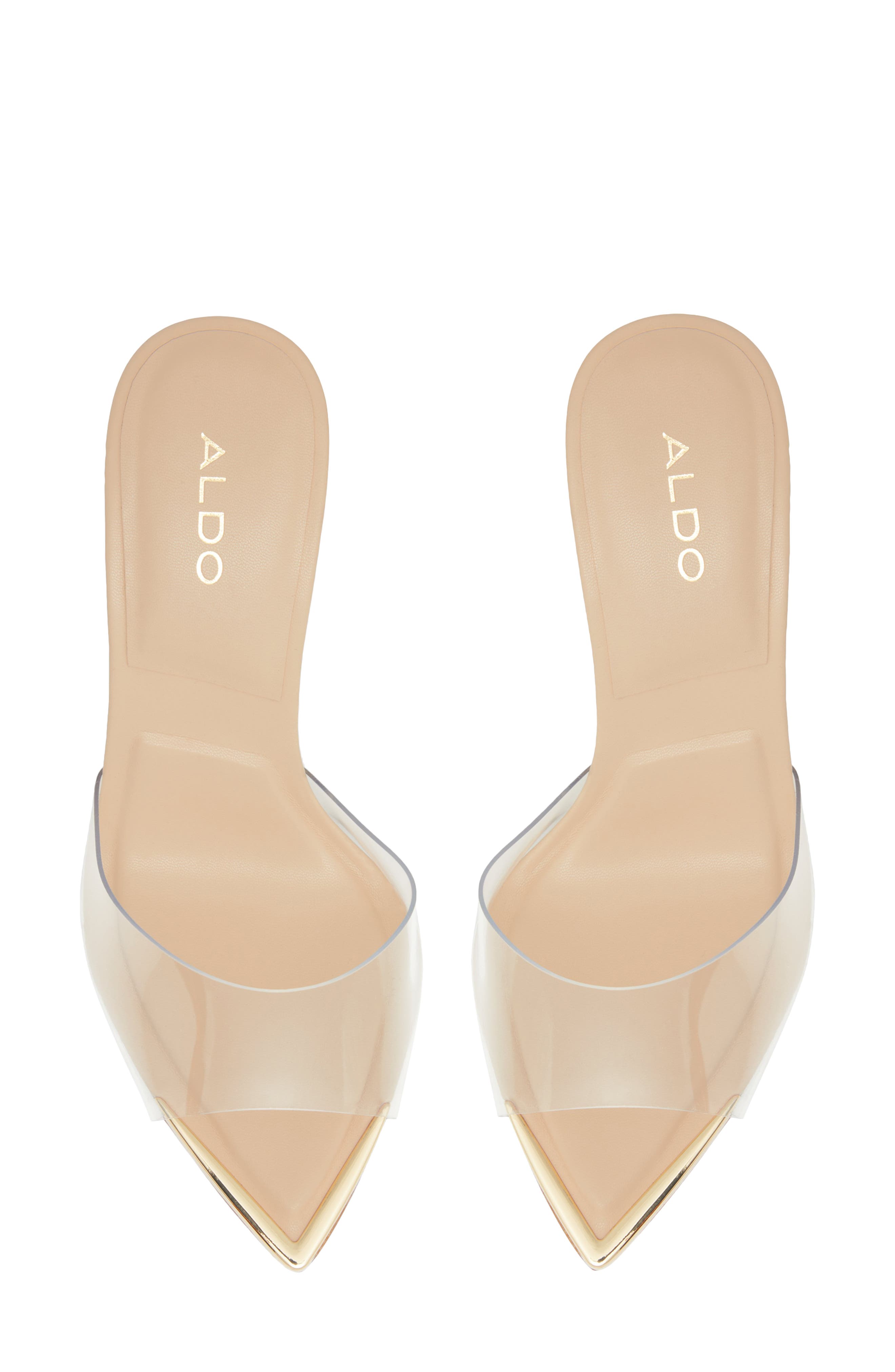 ALDO Annabrilden Pointed Toe Sandal, Alternate, color, Bone