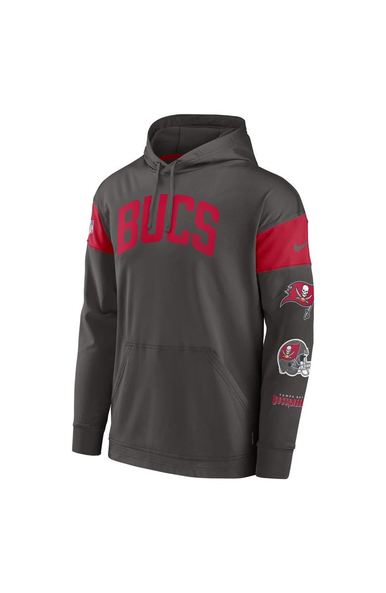 Nike Men's Nike Pewter Tampa Bay Buccaneers Sideline Athletic Arch Jersey Performance Pullover Hoodie, Alternate, color, Pewter