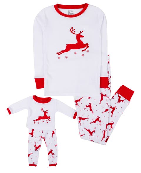 Girls 2-pc. Cotton Pajamas with Matching Doll Accessory -  Holiday Prints/Solids (Toddler, Little Kid & Big Kid)