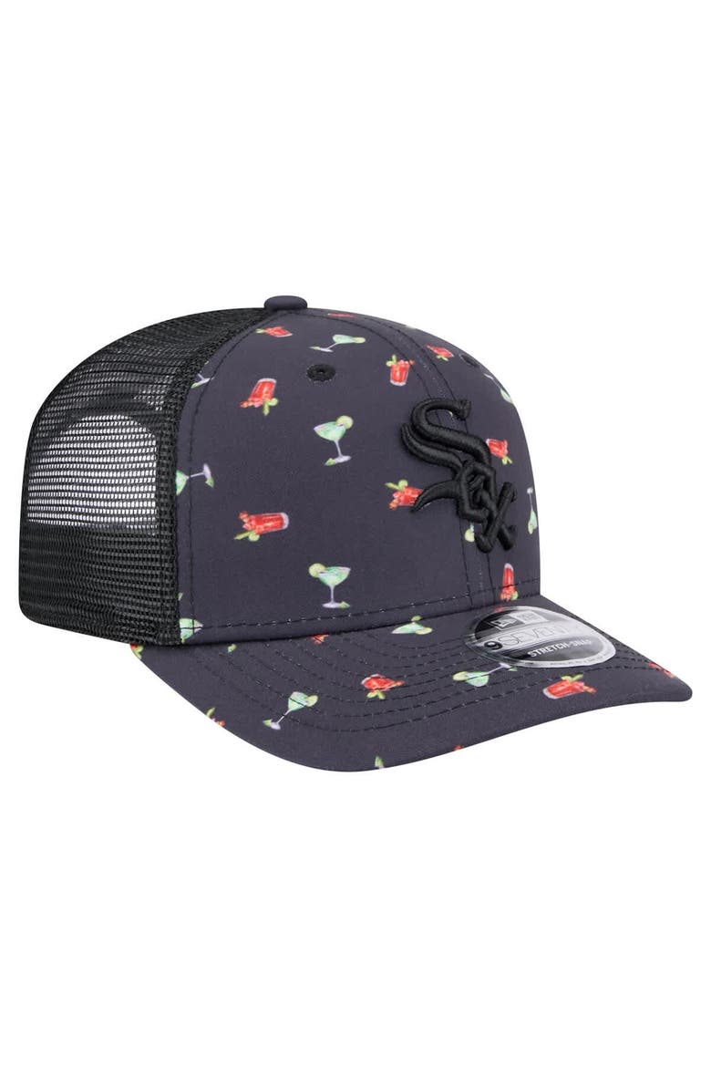 Men's New Era Navy Chicago White Sox Adventure Drinks Pattern 9SEVENTY Stretch-Snap Hat, Alternate, color, Navy