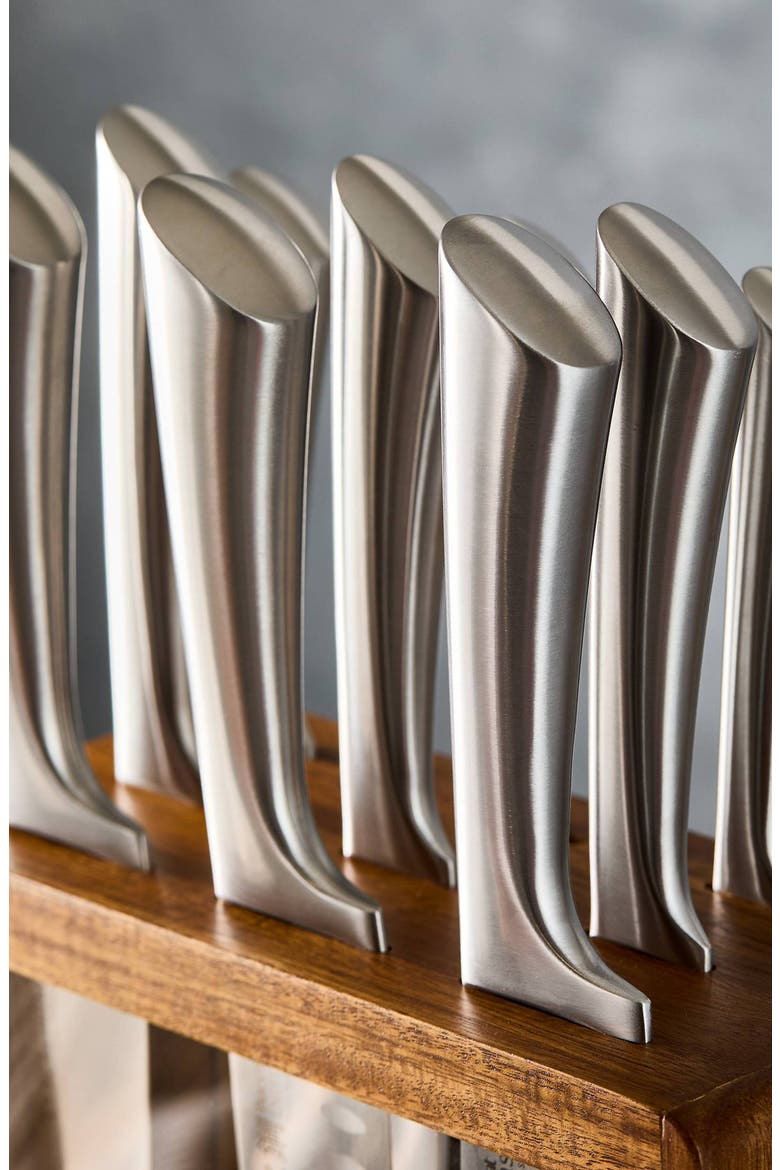 Damashiro® 10-Piece Hiryu Knife Block, Alternate, color, Silver