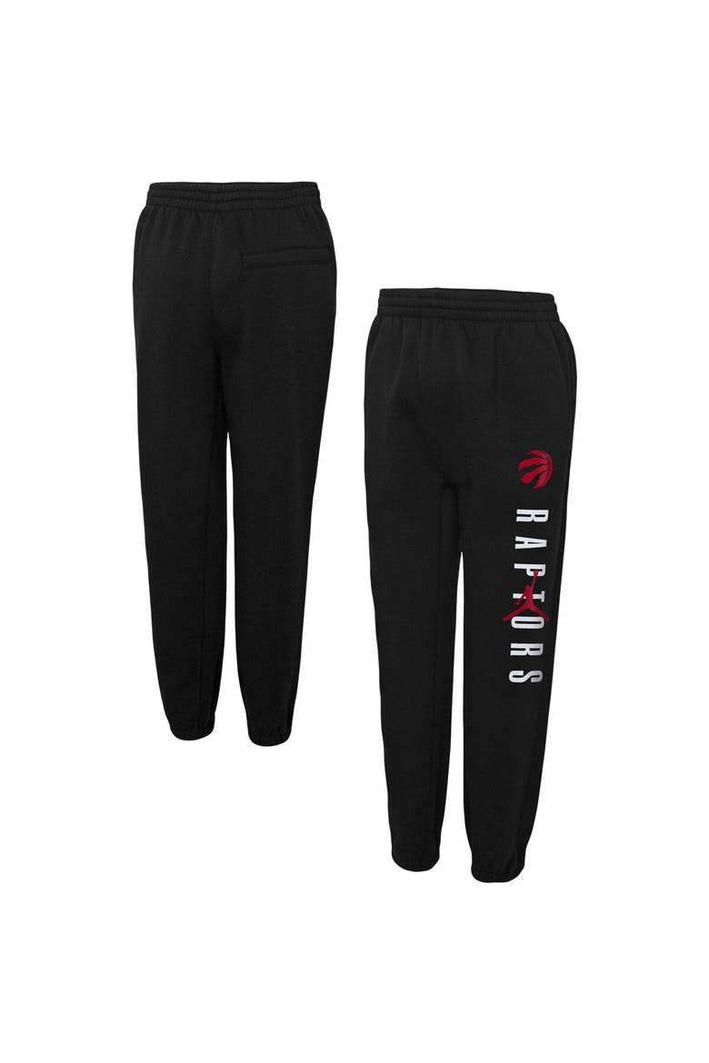 Youth Jordan Brand Black Toronto Raptors Courtside Statement Edition Fleece Pants, Main, color, Black