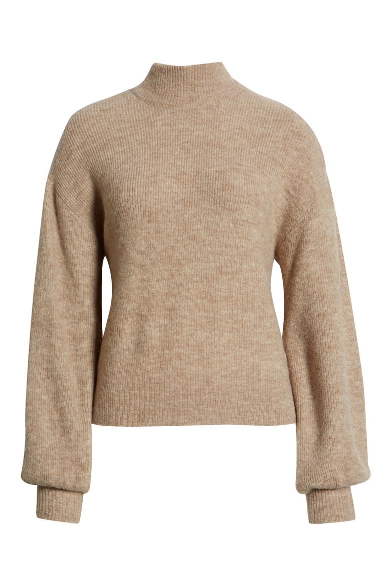 Rubellefile Mock Neck Sweater, Alternate, color, SILVER MINK MELANGE