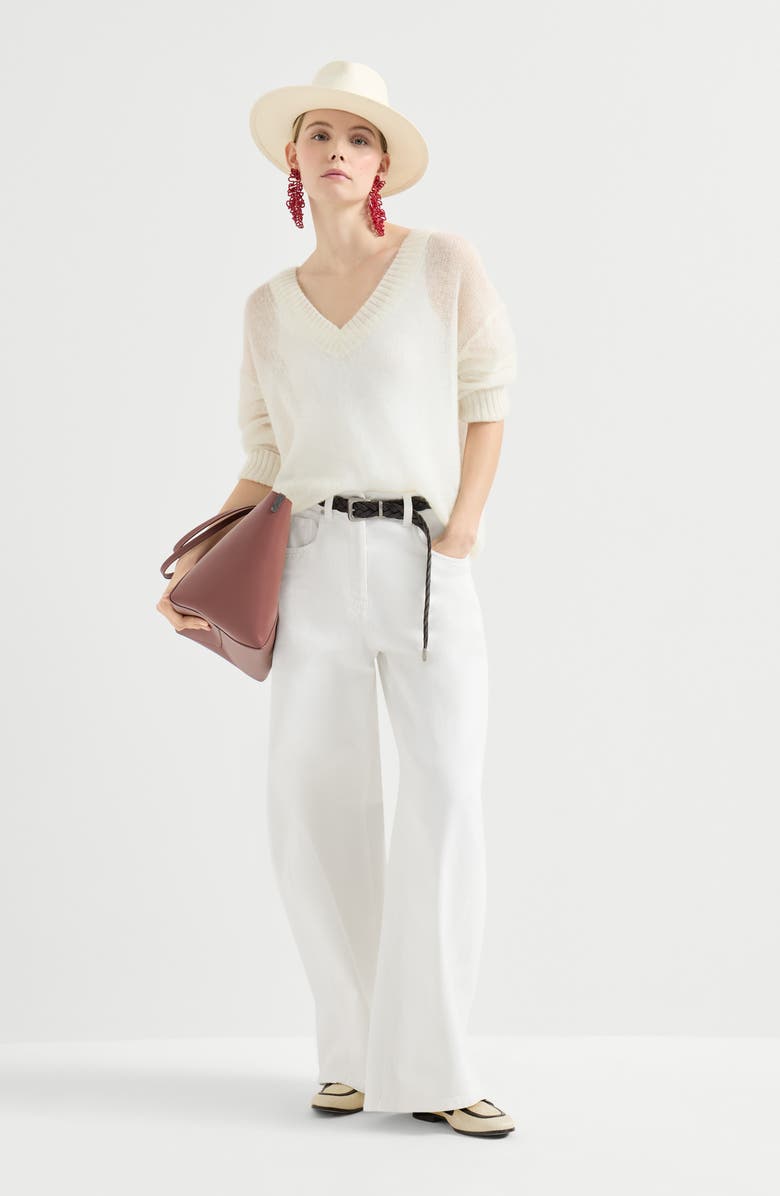Brunello Cucinelli Wide trousers, Alternate, color, White