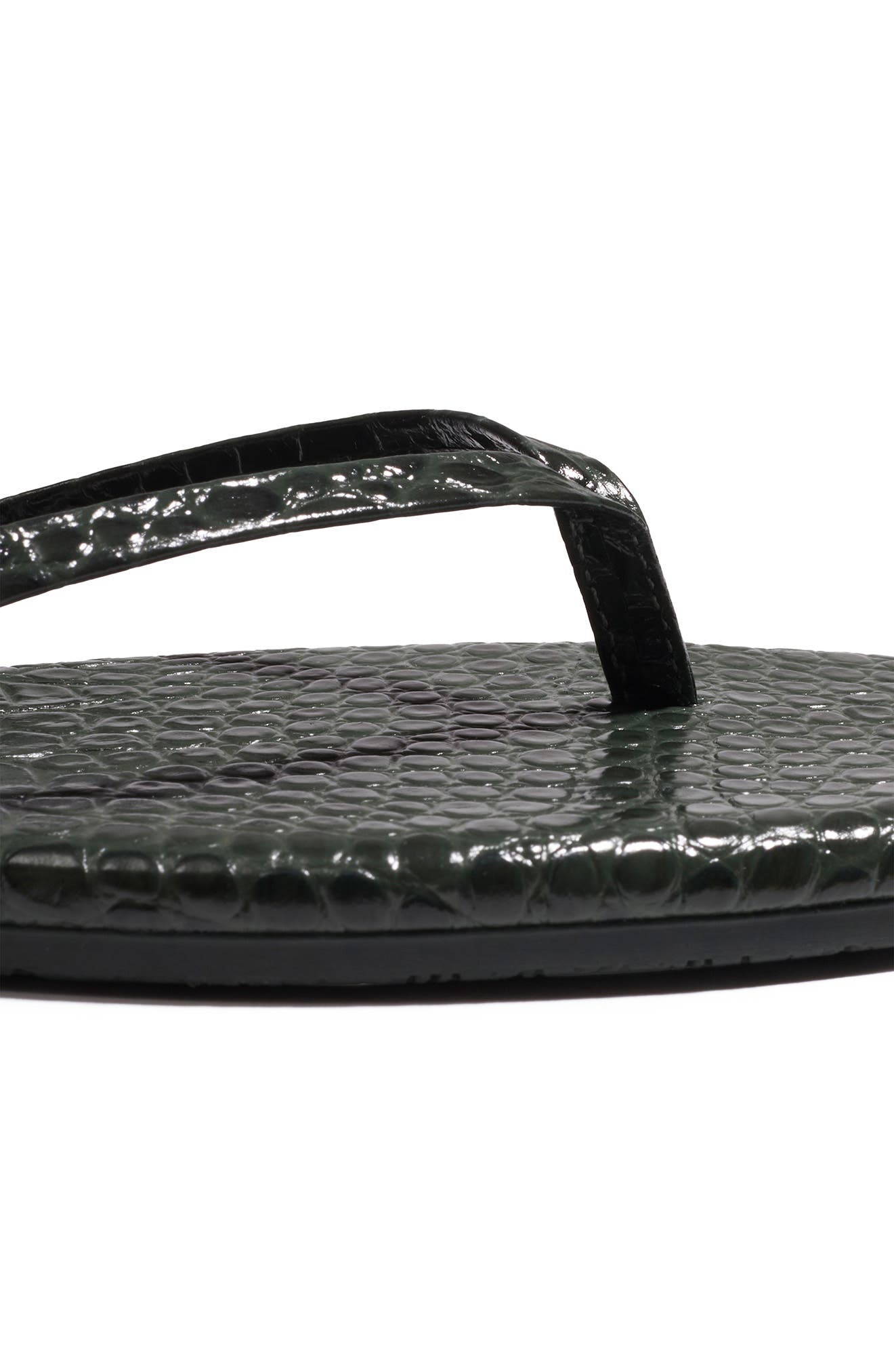 Lily Square Toe Flip Flop, Alternate, color, EMERALD CROC