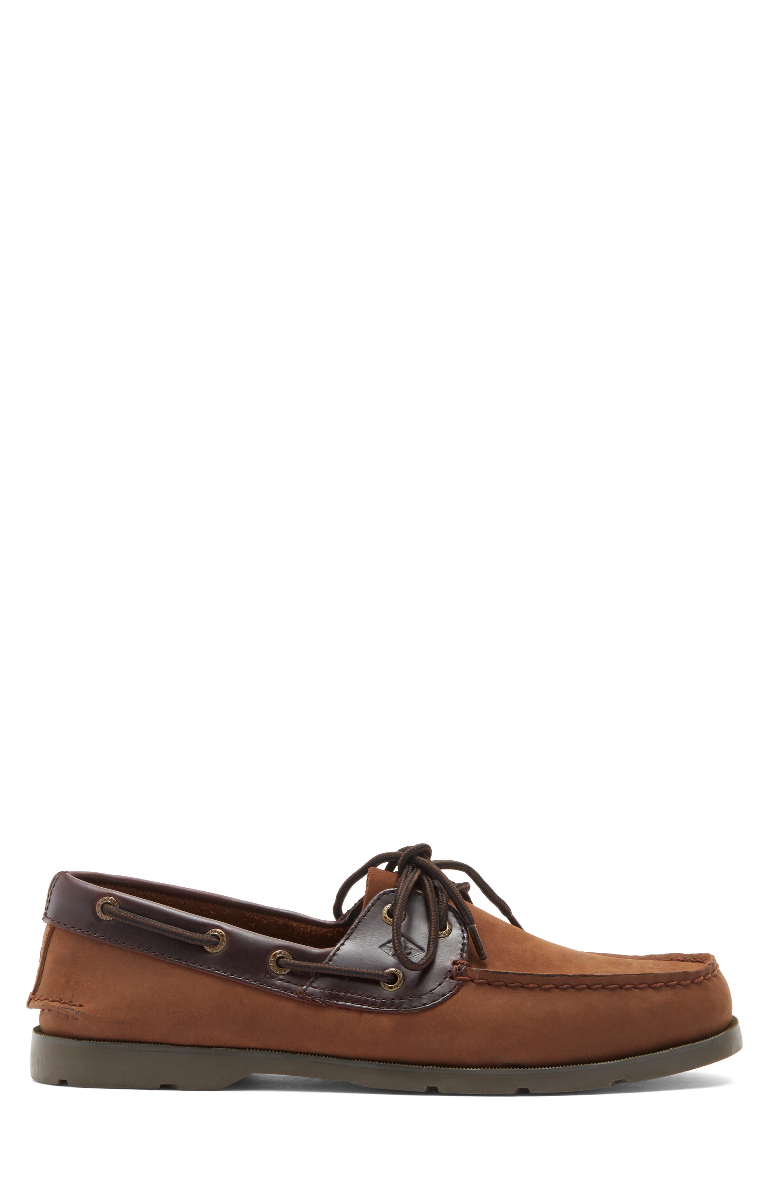 Sperry Leeward Leather Boat Shoe, Alternate, color, 