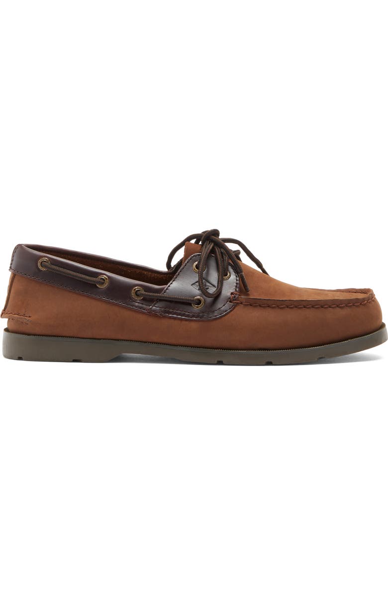 Sperry Leeward Leather Boat Shoe, Alternate, color,