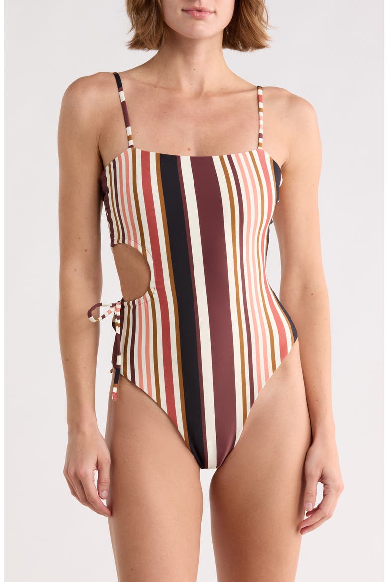 Ann Reversible One-Piece Swimsuit, Main, color, BROWN