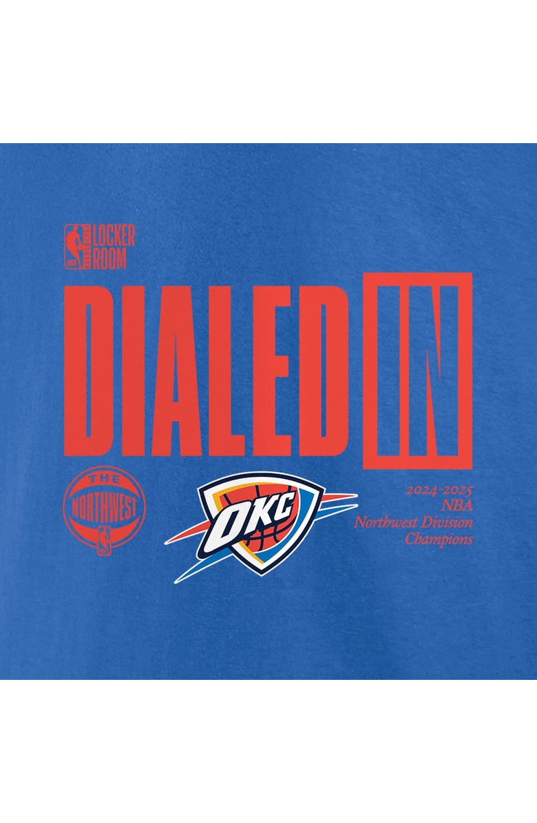 FANATICS Men's Fanatics  Blue Oklahoma City Thunder 2025 Northwest Division Champions Locker Room T-Shirt, Alternate, color, 